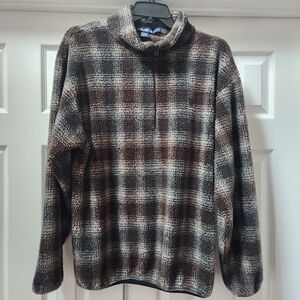 Vintage Nautica Men's Quarter Zip Fleece Pullover